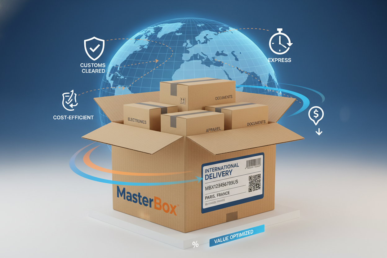 Take control of your international shipments with the MasterBox. Choose your preferred box size, specify the number of smaller packages inside, and link your tracking label for a smooth shipping experience. Once your MasterBox is ready, we handle customs and delivery, ensuring your products reach U.S. customers quickly, safely, and cost-effectively.

Key Features:

Fully customizable box size and contents

Easy tracking with a unique label

Streamlined customs clearance

Faster and more affordable delivery